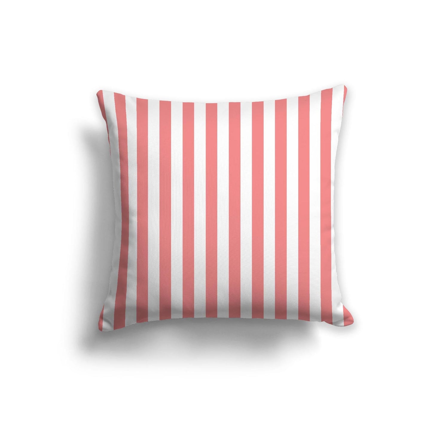 Off-White Cotton Canvas Cushion Covers with Pink Bars on Front, CACU-CC-1340-051, 56 x 56 cm, 22 x 22 inches