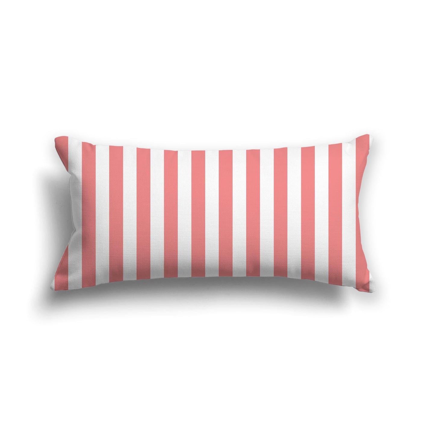 Off-White Cotton Canvas Cushion Covers with Pink Bars on Front, CACU-CC-1340-051, 61 x 30 cm, 24 x 12 inches