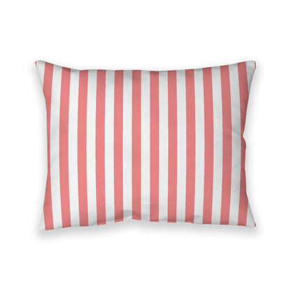 Off-White Cotton Canvas Cushion Covers with Pink Bars on Front, CACU-CC-1340-051, 66 x 51 cm, 26 x 20 inches