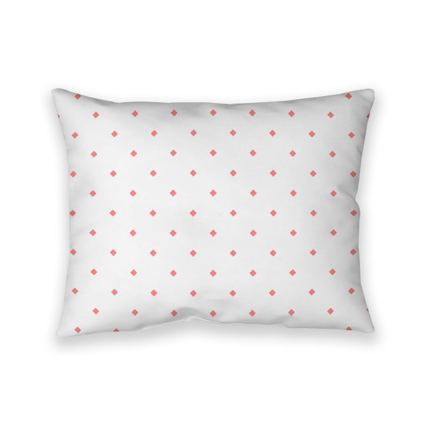 Off-White Cotton Canvas Cushion Covers with Pink Diamonds on Front, CACU-CC-1340-101, 66 x 51 cm, 26 x 20 inches