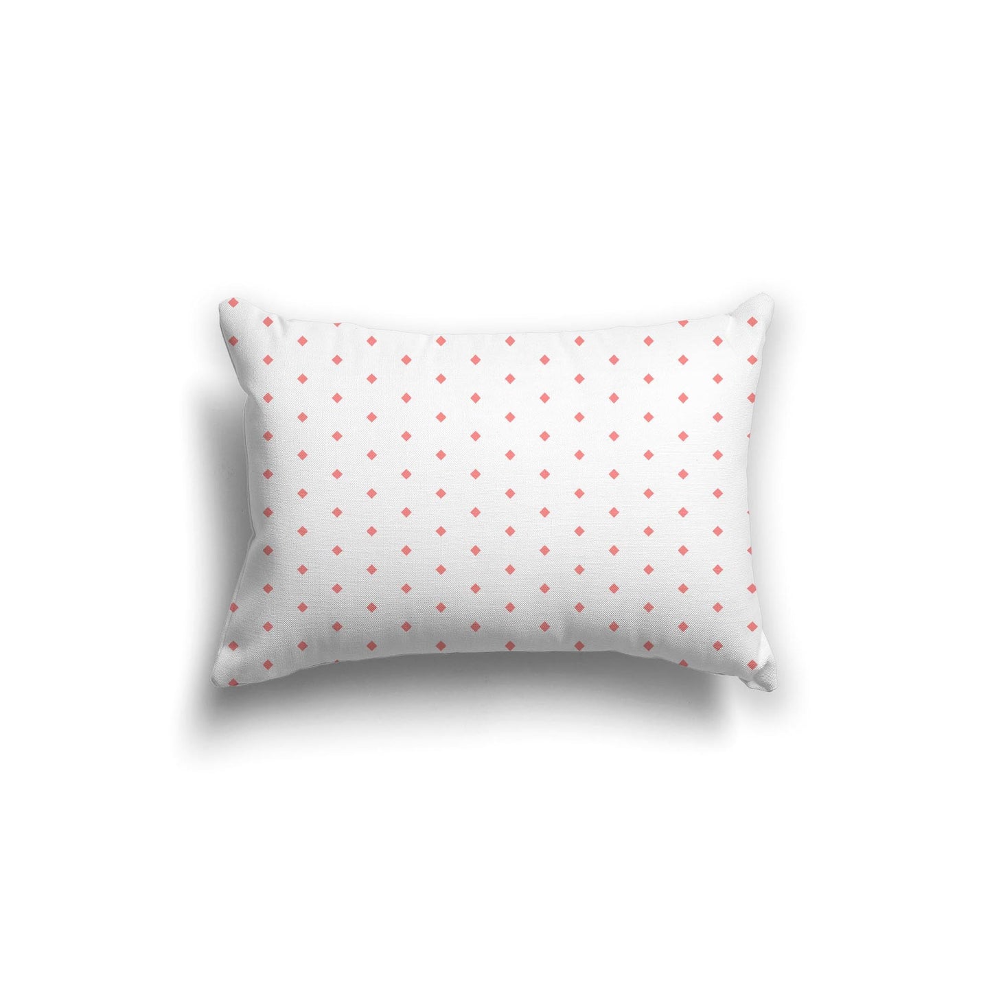 Off-White Cotton Canvas Cushion Covers with Fine Pink Diamonds on Front, CACU-CC-1340-111, 51 x 36 cm, 20 x 14 inches