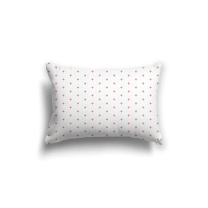 Off-White Cotton Canvas Cushion Covers with Fine Pink Diamonds on Front, CACU-CC-1340-111, 51 x 36 cm, 20 x 14 inches