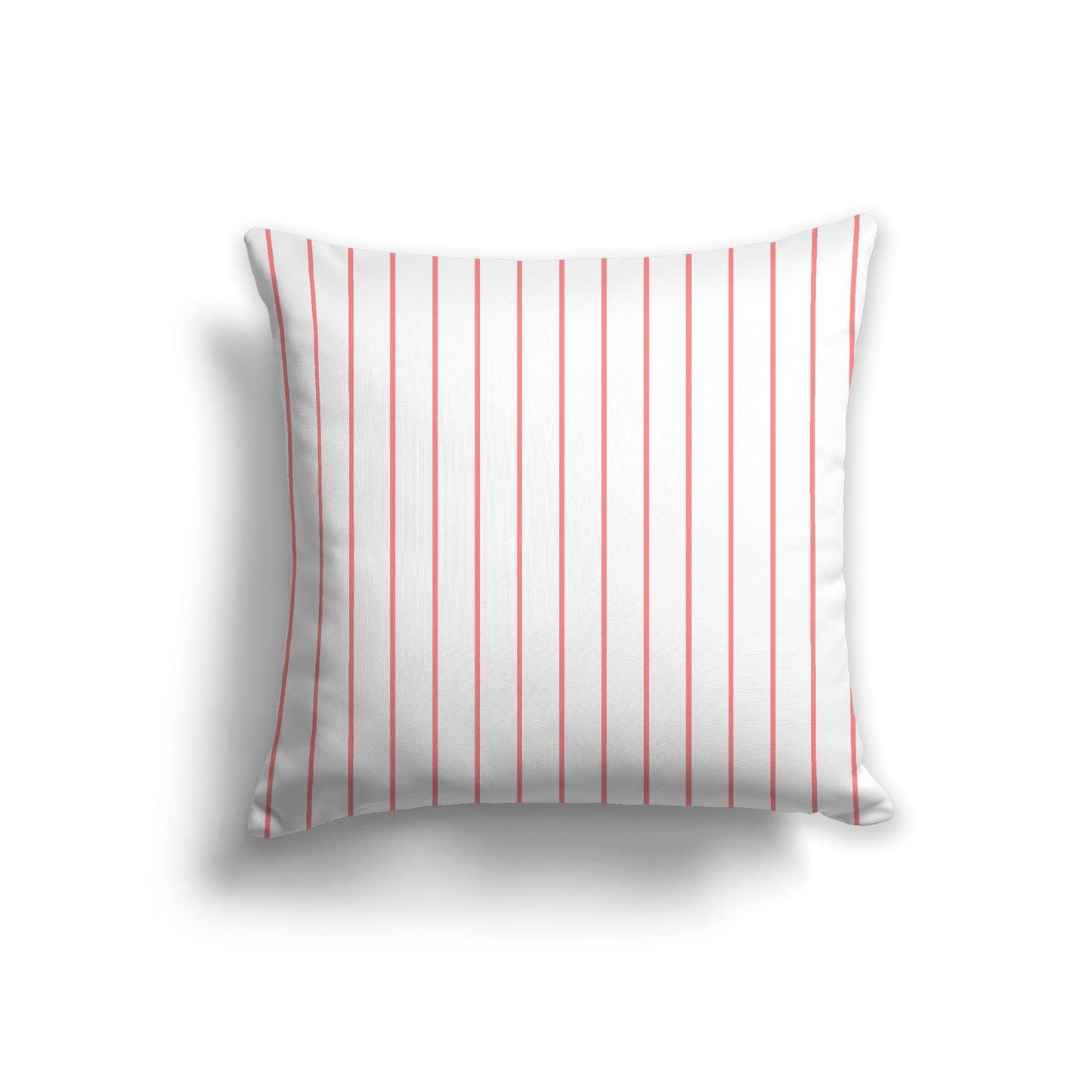 Off-White Cotton Canvas Cushion Covers with Fine Pink Stripes on Front, CACU-CC-1340-151, 56 x 56 cm, 22 x 22 inches