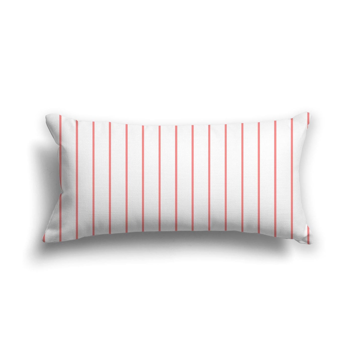 Off-White Cotton Canvas Cushion Covers with Fine Pink Stripes on Front, CACU-CC-1340-151, 61 x 30 cm, 24 x 12 inches