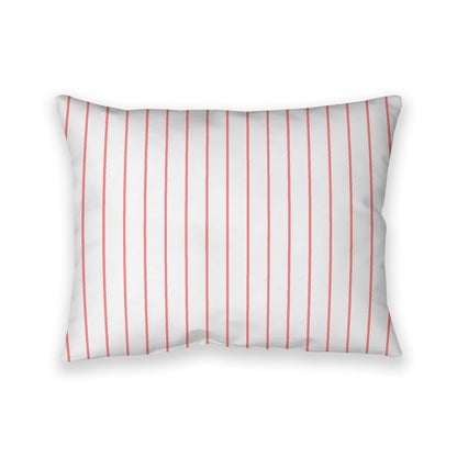 Off-White Cotton Canvas Cushion Covers with Fine Pink Stripes on Front, CACU-CC-1340-151, 66 x 51 cm, 26 x 20 inches