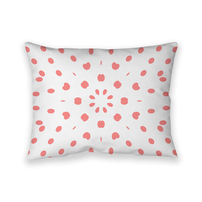 Off-White Cotton Canvas Cushion Covers with Pink Burst Pattern on Front, CACU-CC-1340-231, 66 x 51 cm, 26 x 20 inches
