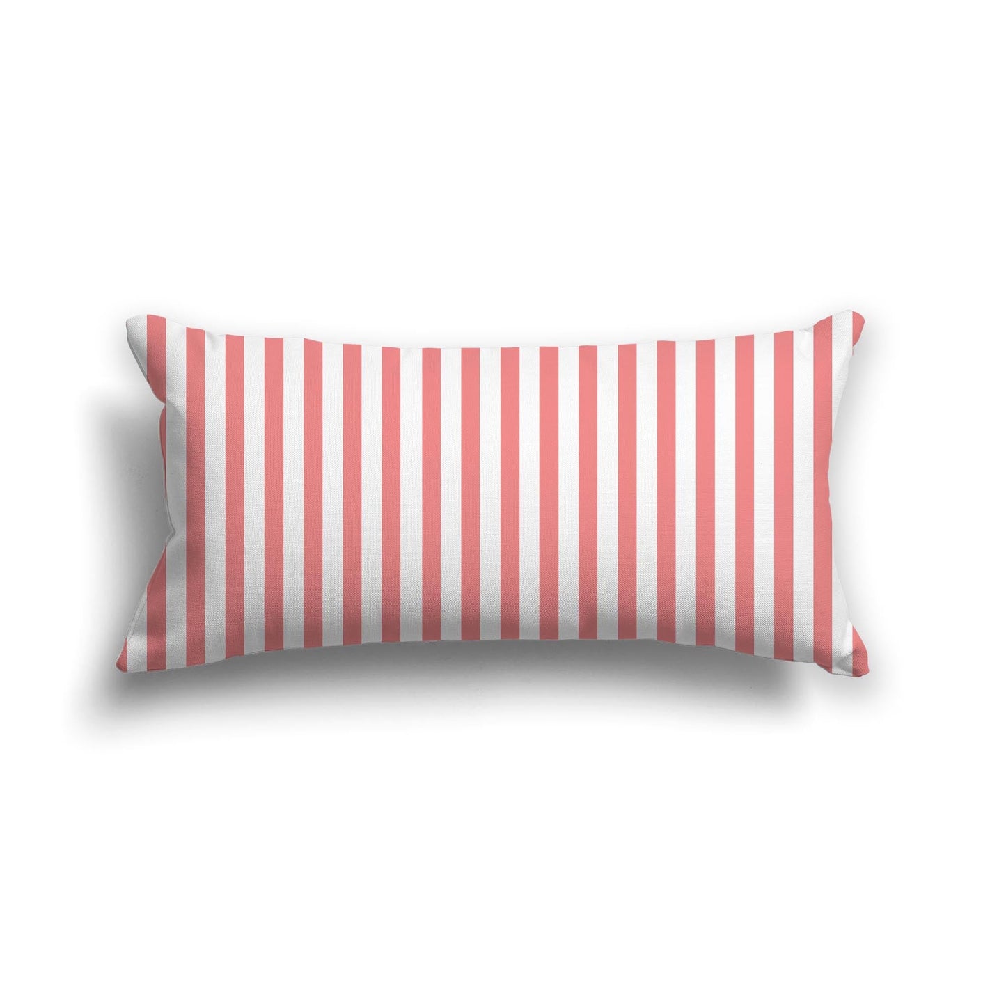 Off-White Cotton Canvas Cushion Covers with Thin Pink Bars on Front, CACU-CC-1340-241, 61 x 30 cm, 24 x 12 inches