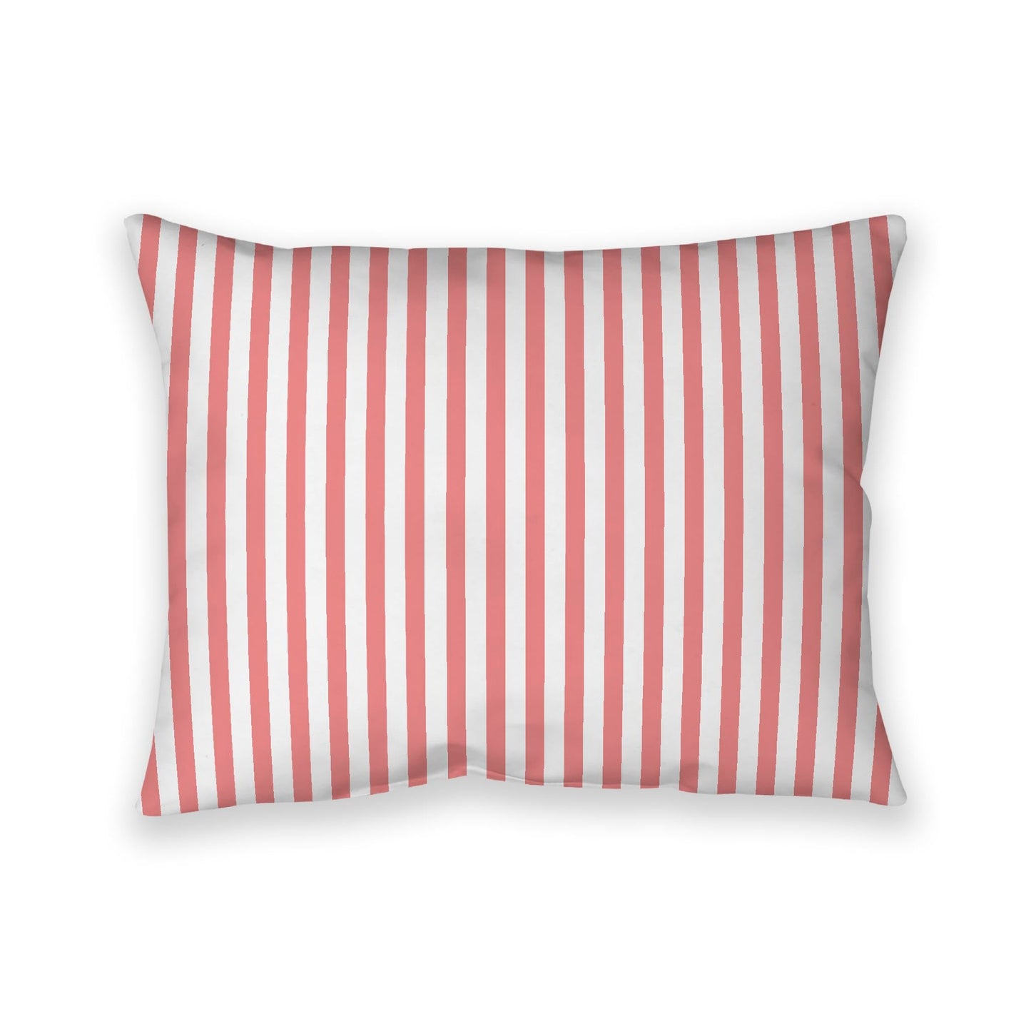 Off-White Cotton Canvas Cushion Covers with Thin Pink Bars on Front, CACU-CC-1340-241, 66 x 51 cm, 26 x 20 inches