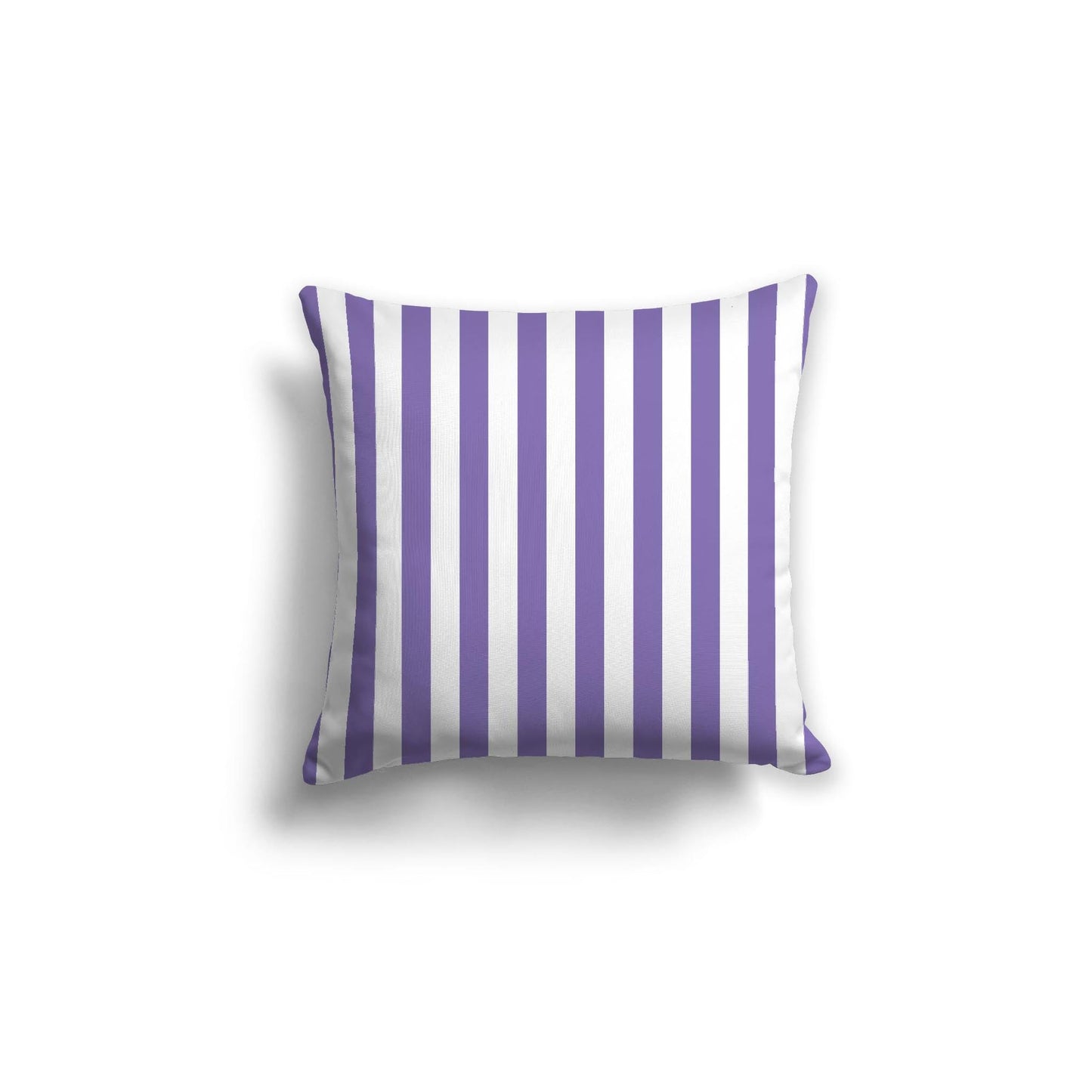 Off-White Cotton Canvas Cushion Covers with Purple Bars on Front, CACU-CC-1350-051, 46 x 46 cm, 18 x 18 inches