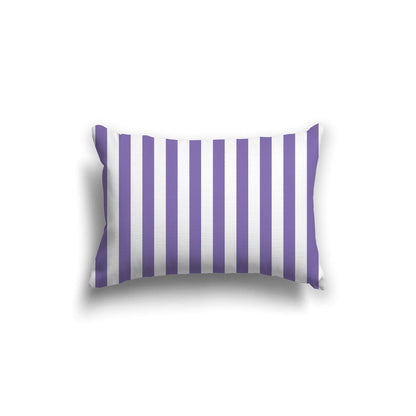 Off-White Cotton Canvas Cushion Covers with Purple Bars on Front, CACU-CC-1350-051, 51 x 36 cm, 20 x 14 inches