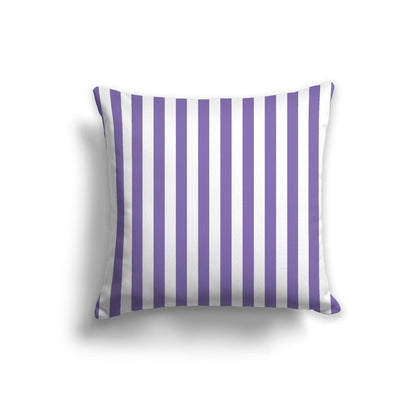 Off-White Cotton Canvas Cushion Covers with Purple Bars on Front, CACU-CC-1350-051, 56 x 56 cm, 22 x 22 inches