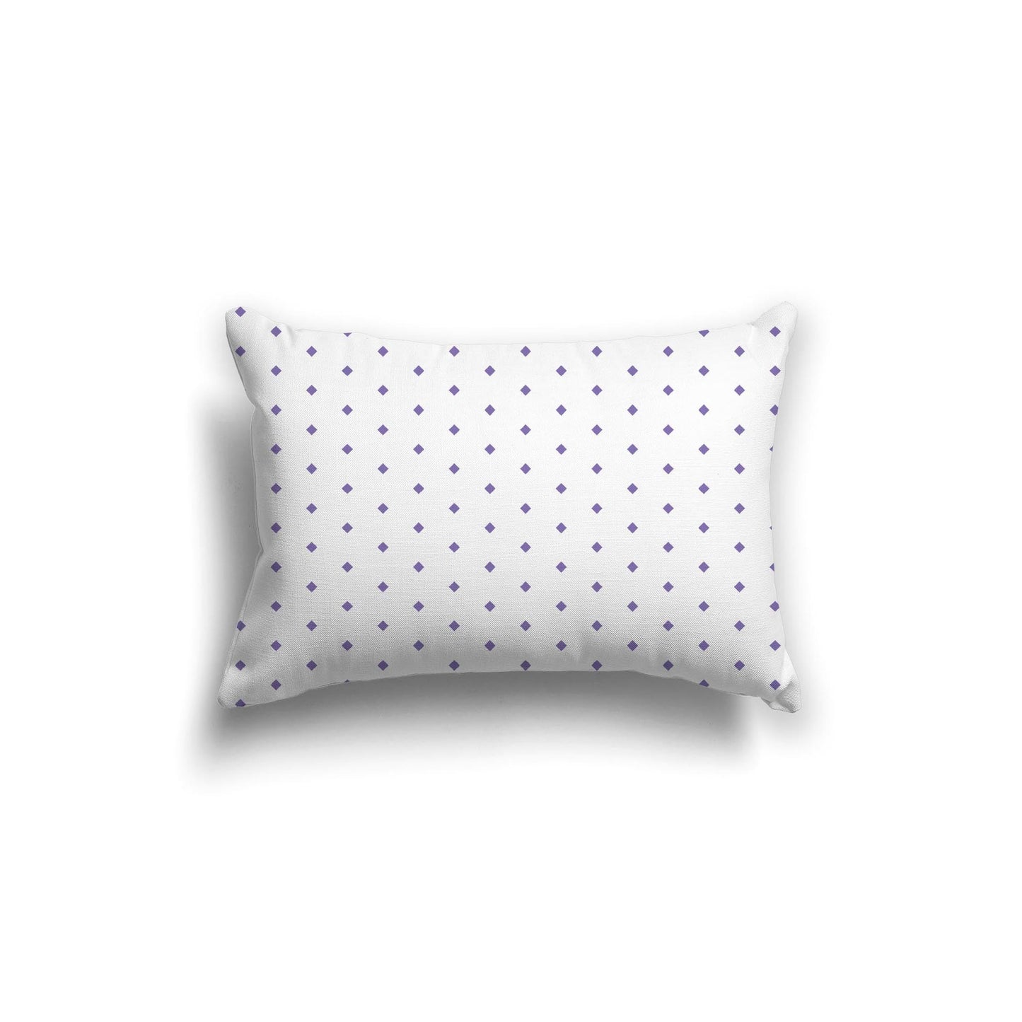 Off-White Cotton Canvas Cushion Covers with Fine Purple Diamonds on Front, CACU-CC-1350-111, 51 x 36 cm, 20 x 14 inches