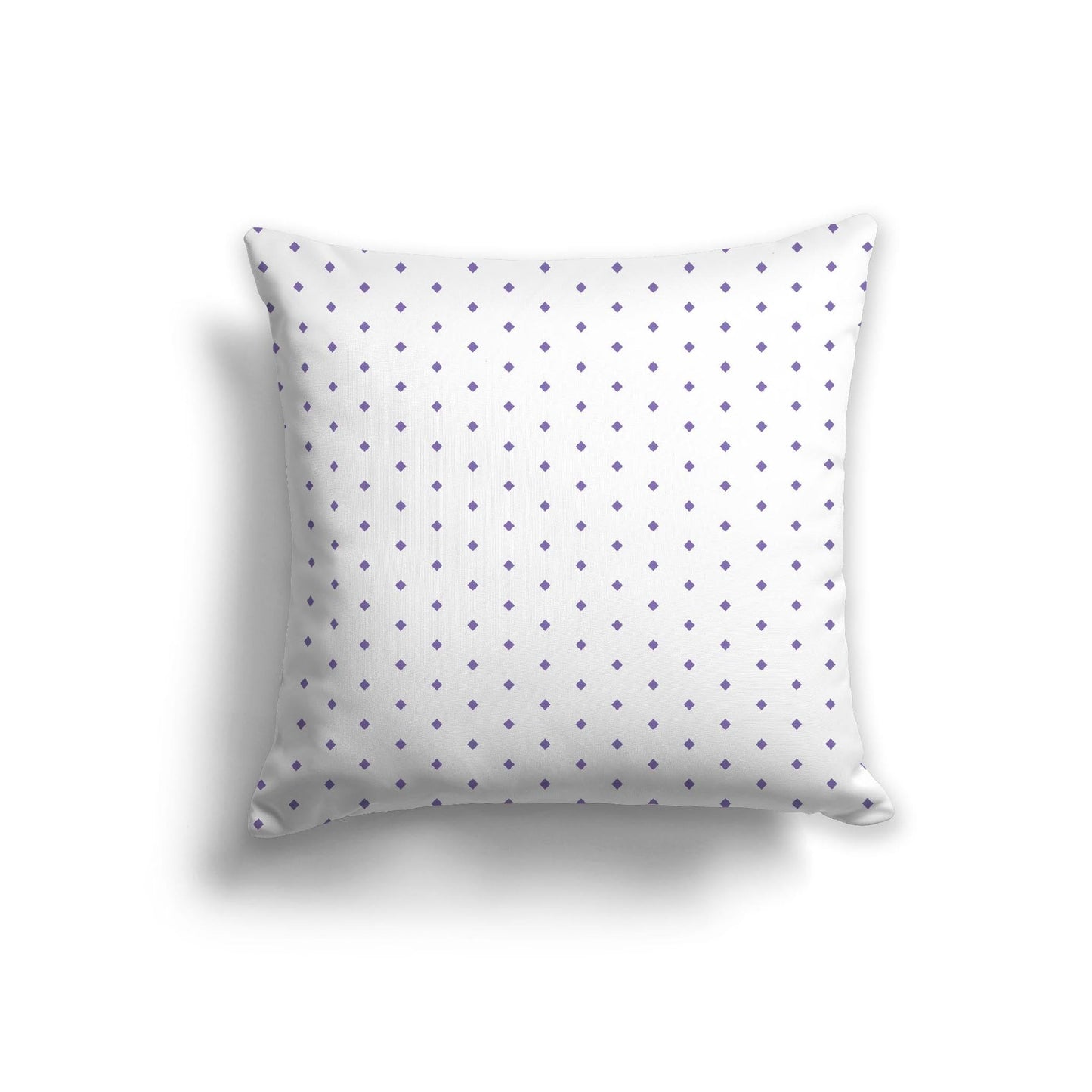 Off-White Cotton Canvas Cushion Covers with Fine Purple Diamonds on Front, CACU-CC-1350-111, 56 x 56 cm, 22 x 22 inches