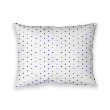 Off-White Cotton Canvas Cushion Covers with Fine Purple Diamonds on Front, CACU-CC-1350-111, 66 x 51 cm, 26 x 20 inches
