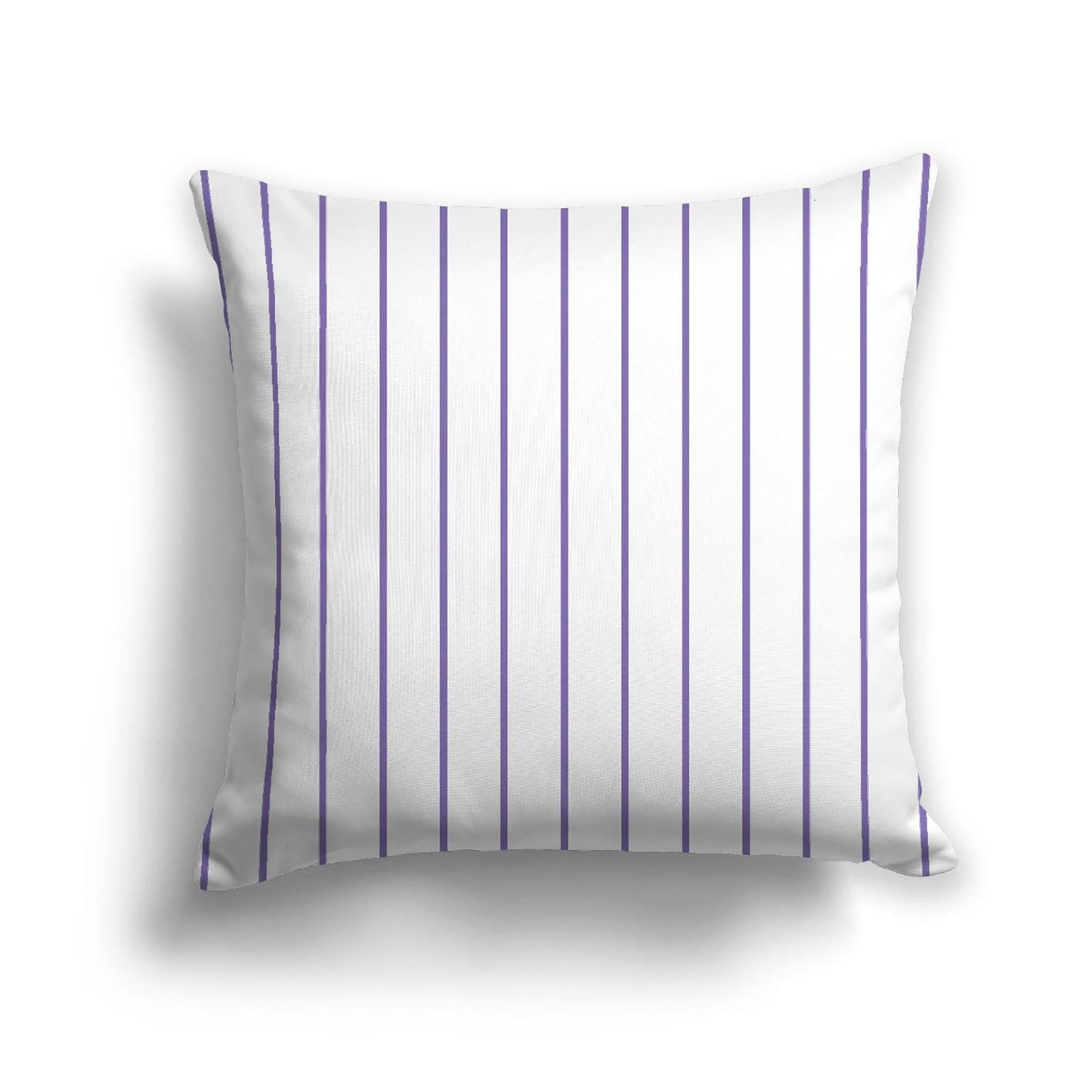 Off-White Cotton Canvas Cushion Covers with Fine Purple Stripes on Front, CACU-CC-1350-151