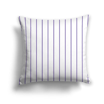 Off-White Cotton Canvas Cushion Covers with Fine Purple Stripes on Front, CACU-CC-1350-151