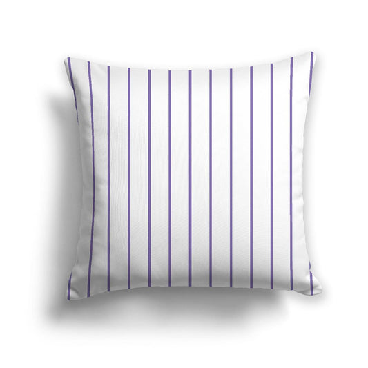 Off-White Cotton Canvas Cushion Covers with Fine Purple Stripes on Front, CACU-CC-1350-151