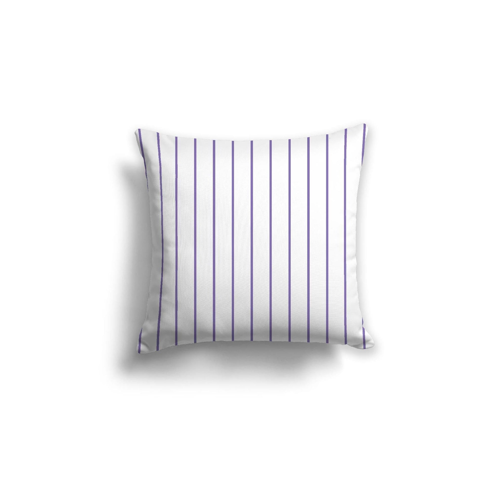 Off-White Cotton Canvas Cushion Covers with Fine Purple Stripes on Front, CACU-CC-1350-151, 46 x 46 cm, 18 x 18 inches