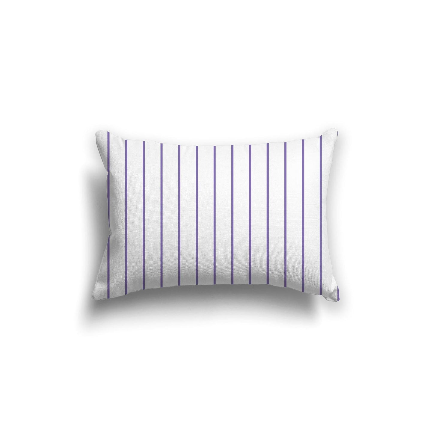 Off-White Cotton Canvas Cushion Covers with Fine Purple Stripes on Front, CACU-CC-1350-151, 51 x 36 cm, 20 x 14 inches