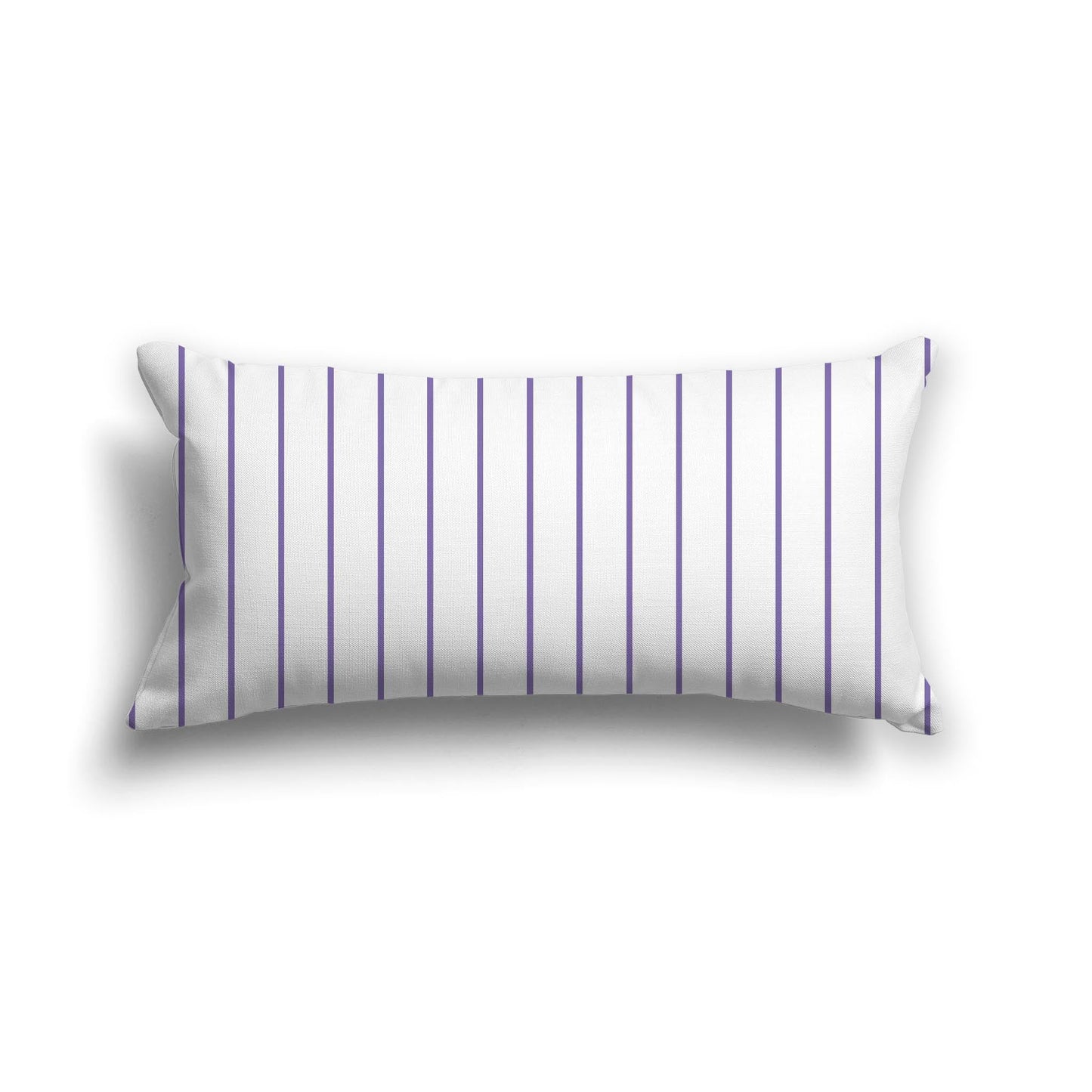 Off-White Cotton Canvas Cushion Covers with Fine Purple Stripes on Front, CACU-CC-1350-151, 61 x 30 cm, 24 x 12 inches