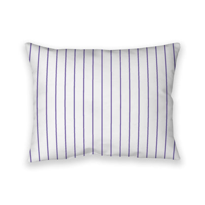 Off-White Cotton Canvas Cushion Covers with Fine Purple Stripes on Front, CACU-CC-1350-151, 66 x 51 cm, 26 x 20 inches