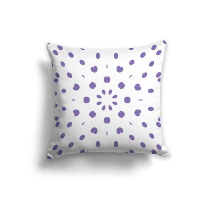 Off-White Cotton Canvas Cushion Covers with Purple Burst Pattern on Front, CACU-CC-1350-231, 56 x 56 cm, 22 x 22 inches