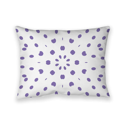 Off-White Cotton Canvas Cushion Covers with Purple Burst Pattern on Front, CACU-CC-1350-231, 66 x 51 cm, 26 x 20 inches