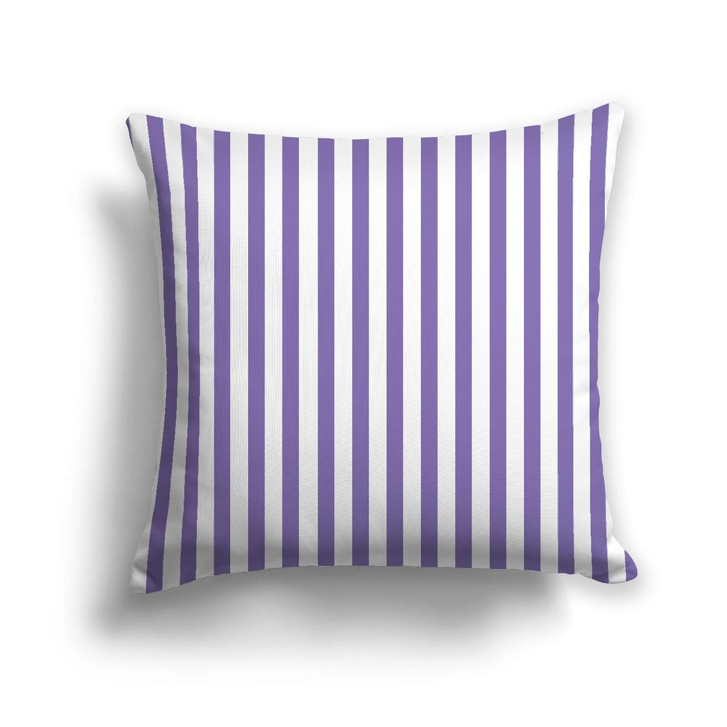 Off-White Cotton Canvas Cushion Covers with Thin Purple Bars on Front, CACU-CC-1350-241
