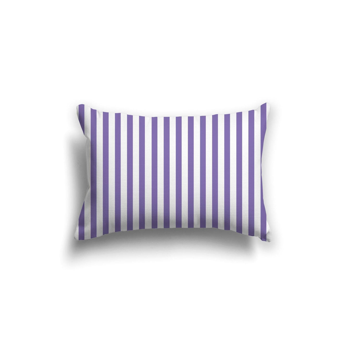 Off-White Cotton Canvas Cushion Covers with Thin Purple Bars on Front, CACU-CC-1350-241, 51 x 36 cm, 20 x 14 inches