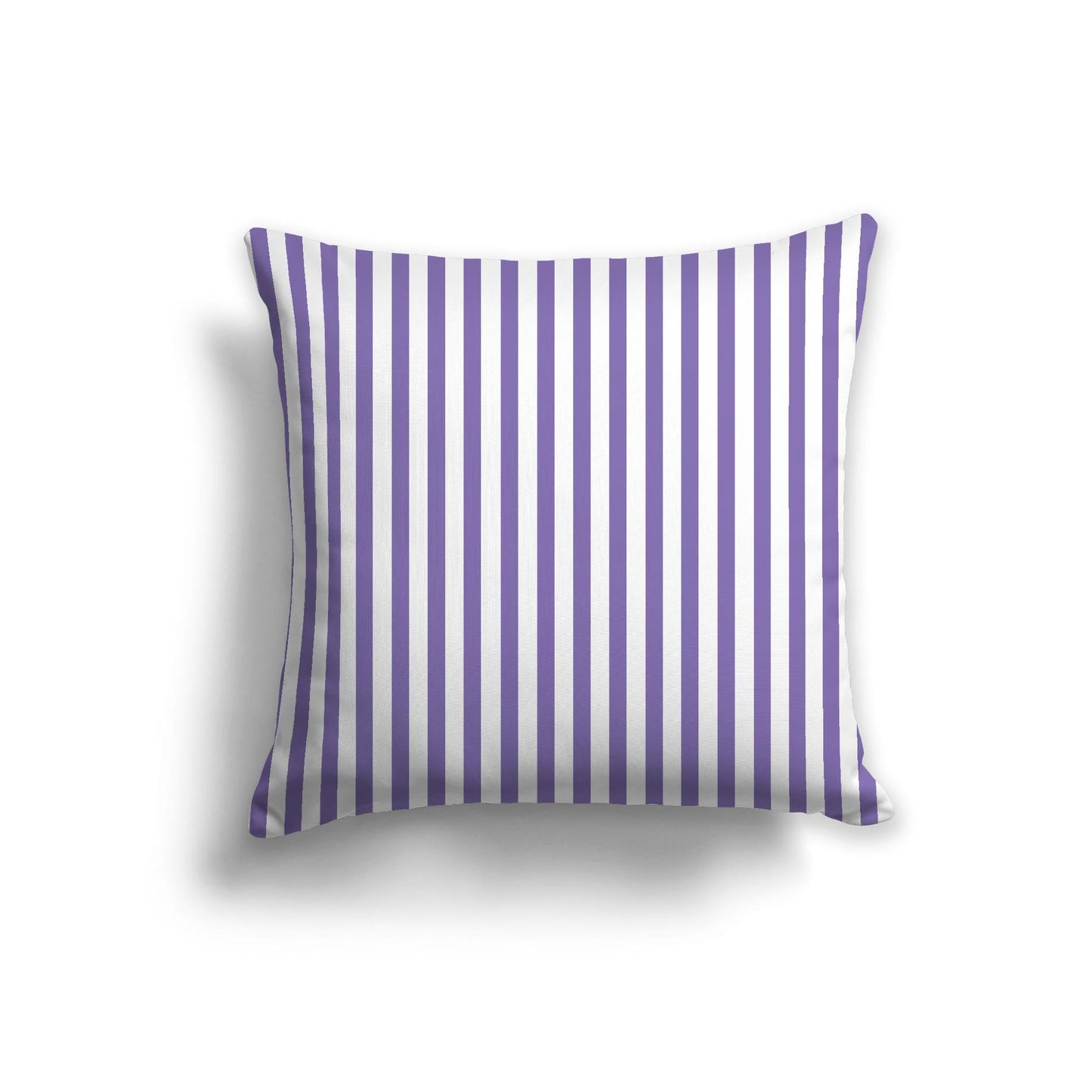 Off-White Cotton Canvas Cushion Covers with Thin Purple Bars on Front, CACU-CC-1350-241, 56 x 56 cm, 22 x 22 inches