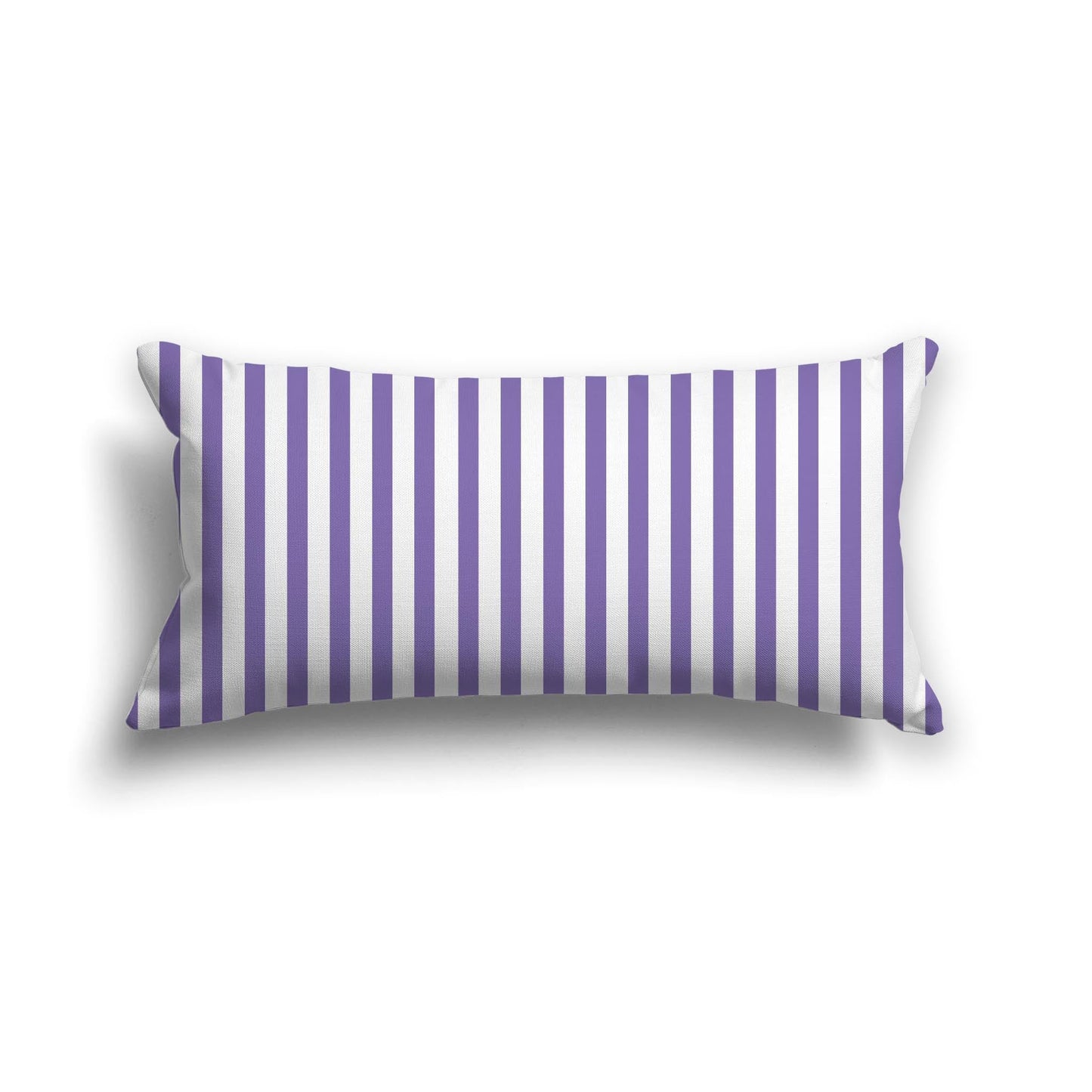 Off-White Cotton Canvas Cushion Covers with Thin Purple Bars on Front, CACU-CC-1350-241, 61 x 30 cm, 24 x 12 inches