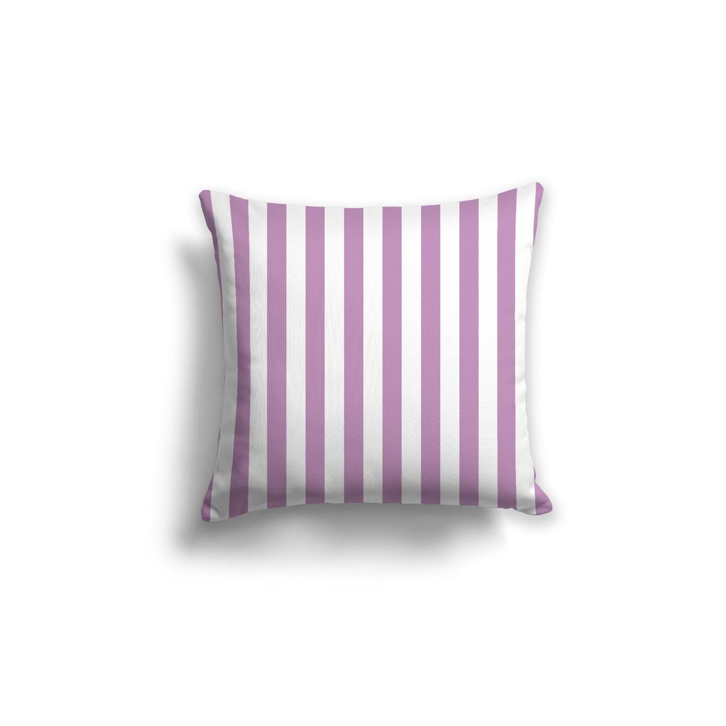 Off-White Cotton Canvas Cushion Covers with Mauve Bars on Front, CACU-CC-1360-051, 46 x 46 cm, 18 x 18 inches
