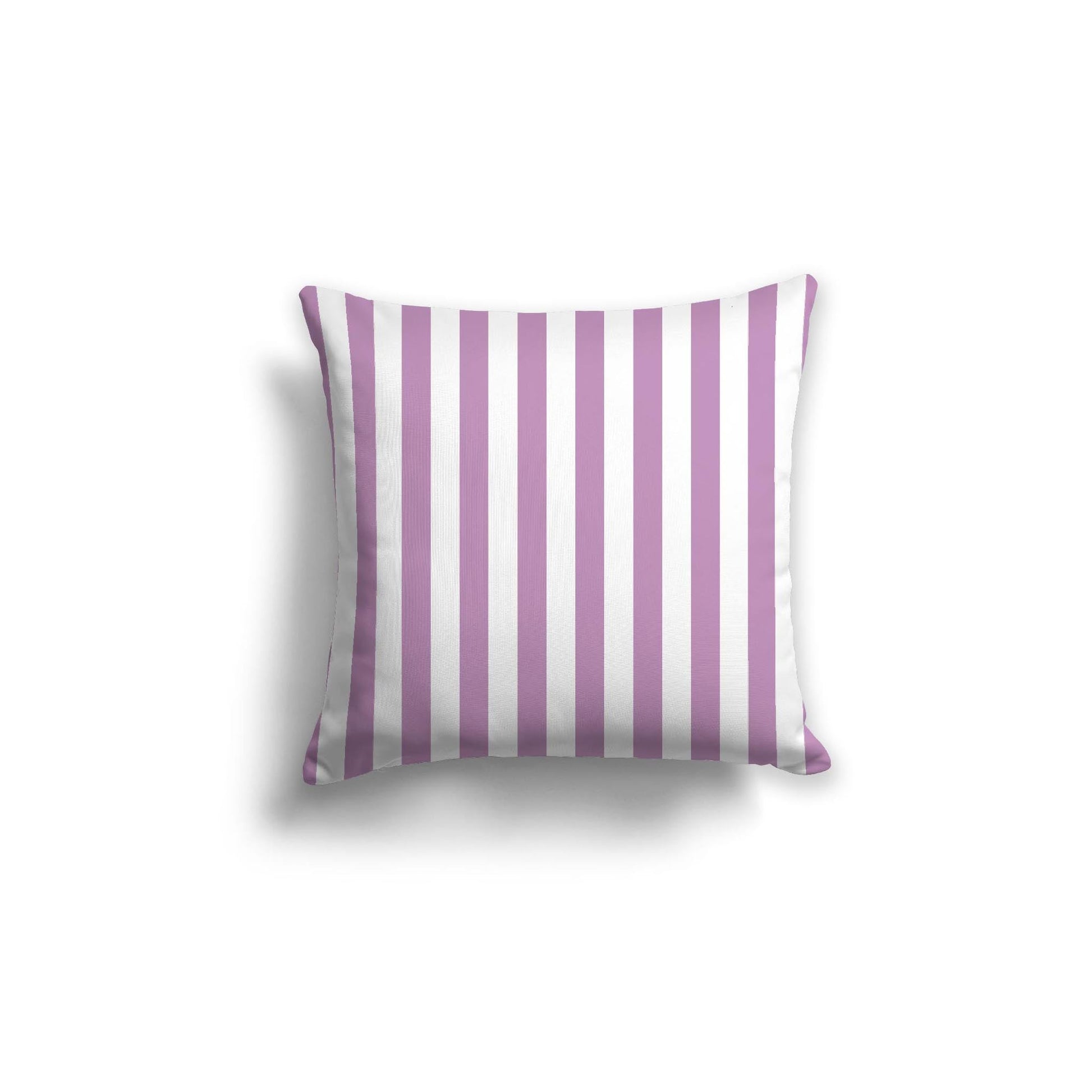 Off-White Cotton Canvas Cushion Covers with Mauve Bars on Front, CACU-CC-1360-051, 46 x 46 cm, 18 x 18 inches
