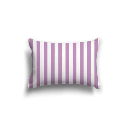 Off-White Cotton Canvas Cushion Covers with Mauve Bars on Front, CACU-CC-1360-051, 51 x 36 cm, 20 x 14 inches