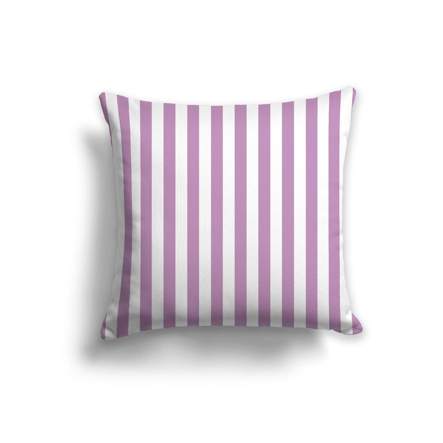 Off-White Cotton Canvas Cushion Covers with Mauve Bars on Front, CACU-CC-1360-051, 56 x 56 cm, 22 x 22 inches