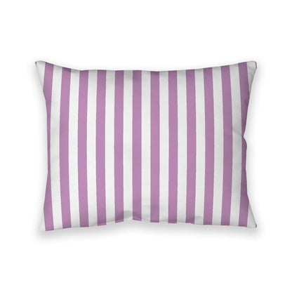 Off-White Cotton Canvas Cushion Covers with Mauve Bars on Front, CACU-CC-1360-051, 66 x 51 cm, 26 x 20 inches