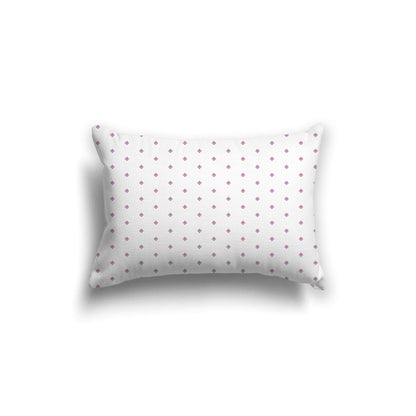 Off-White Cotton Canvas Cushion Covers with Fine Mauve Diamonds on Front, CACU-CC-1360-111, 51 x 36 cm, 20 x 14 inches