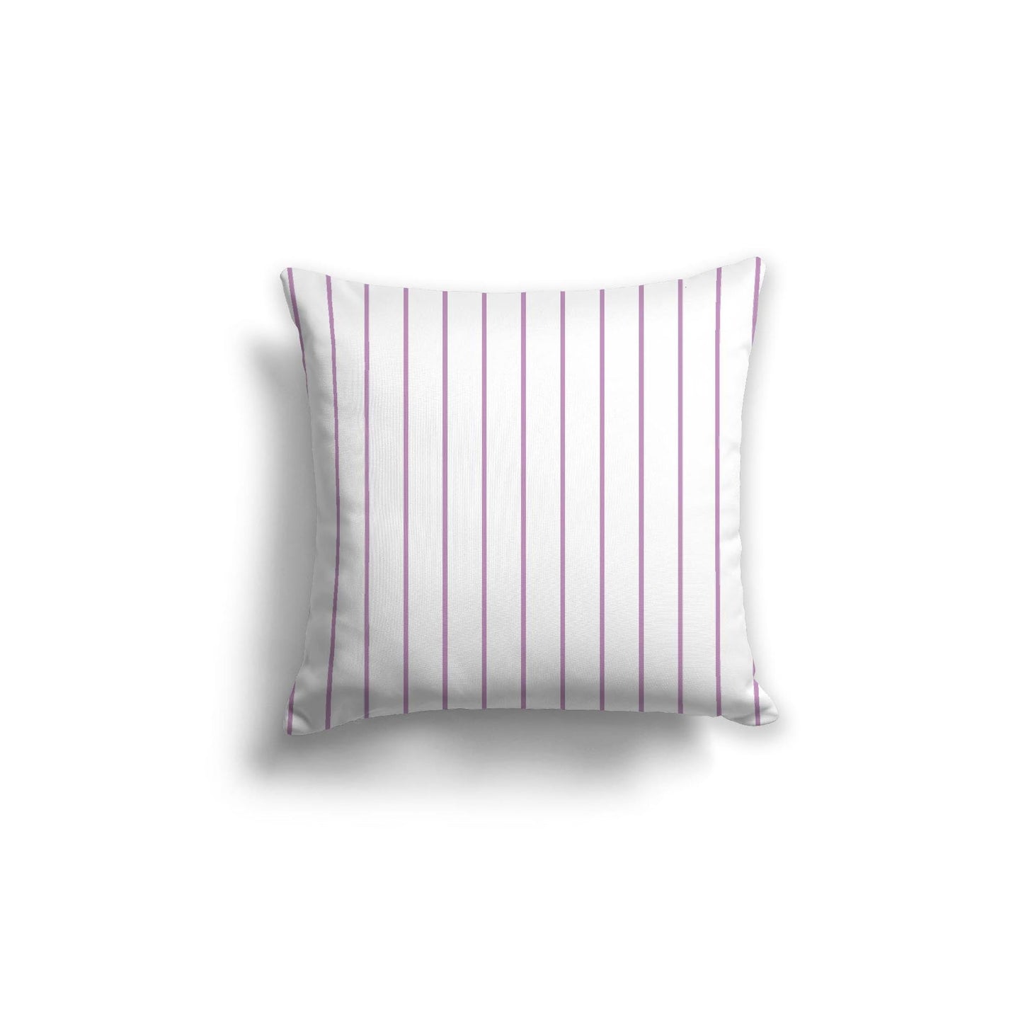 Off-White Cotton Canvas Cushion Covers with Fine Mauve Stripes on Front, CACU-CC-1360-151, 46 x 46 cm, 18 x 18 inches