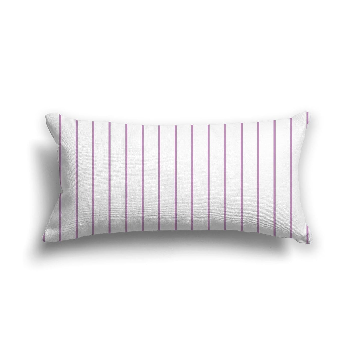 Off-White Cotton Canvas Cushion Covers with Fine Mauve Stripes on Front, CACU-CC-1360-151, 61 x 30 cm, 24 x 12 inches