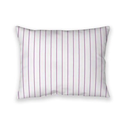 Off-White Cotton Canvas Cushion Covers with Fine Mauve Stripes on Front, CACU-CC-1360-151, 66 x 51 cm, 26 x 20 inches