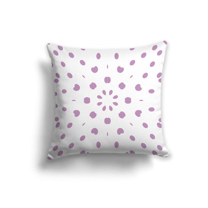 Off-White Cotton Canvas Cushion Covers with Mauve Burst Pattern on Front, CACU-CC-1360-231, 56 x 56 cm, 22 x 22 inches