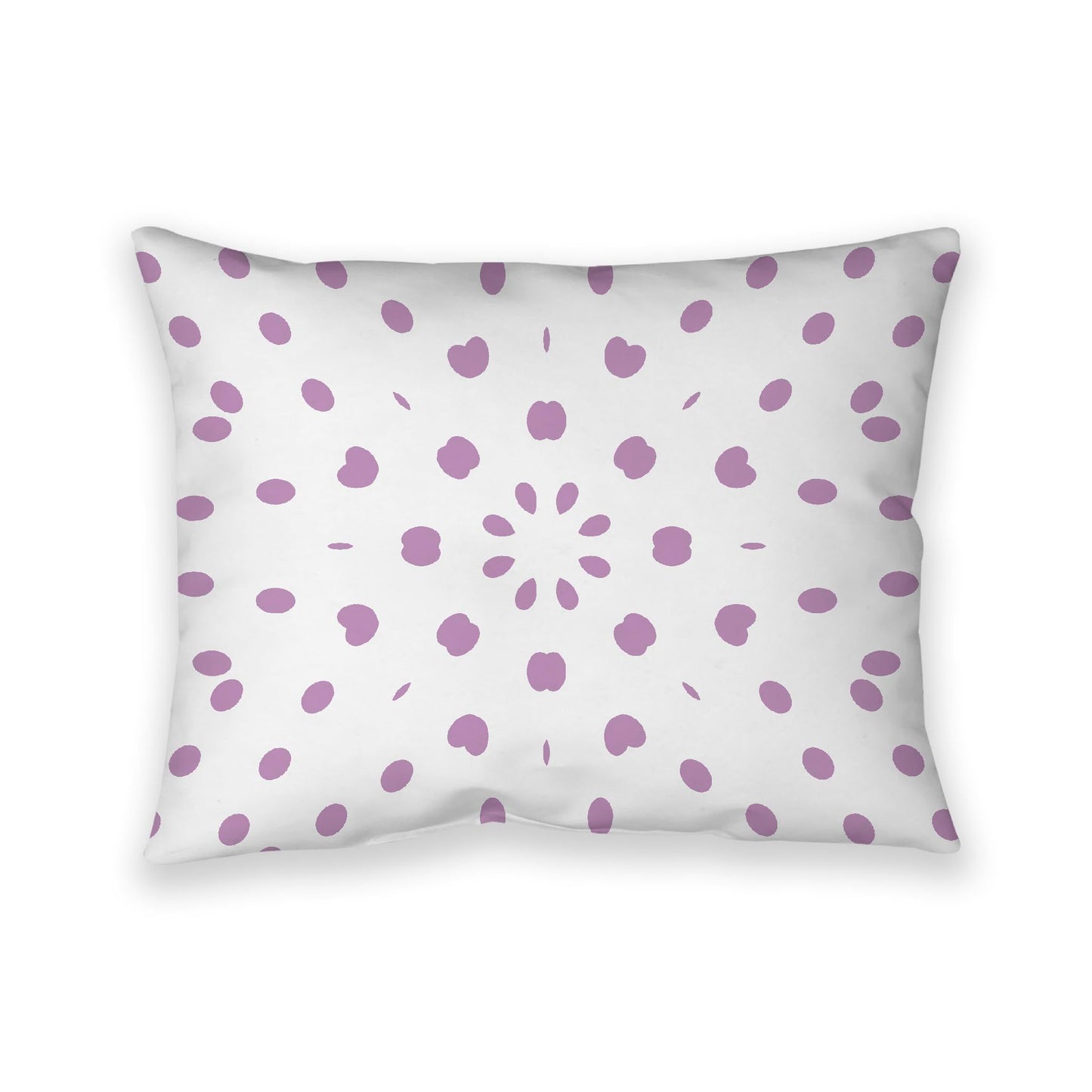 Off-White Cotton Canvas Cushion Covers with Mauve Burst Pattern on Front, CACU-CC-1360-231, 66 x 51 cm, 26 x 20 inches