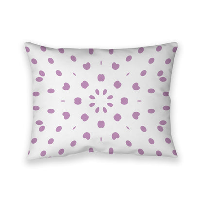 Off-White Cotton Canvas Cushion Covers with Mauve Burst Pattern on Front, CACU-CC-1360-231, 66 x 51 cm, 26 x 20 inches