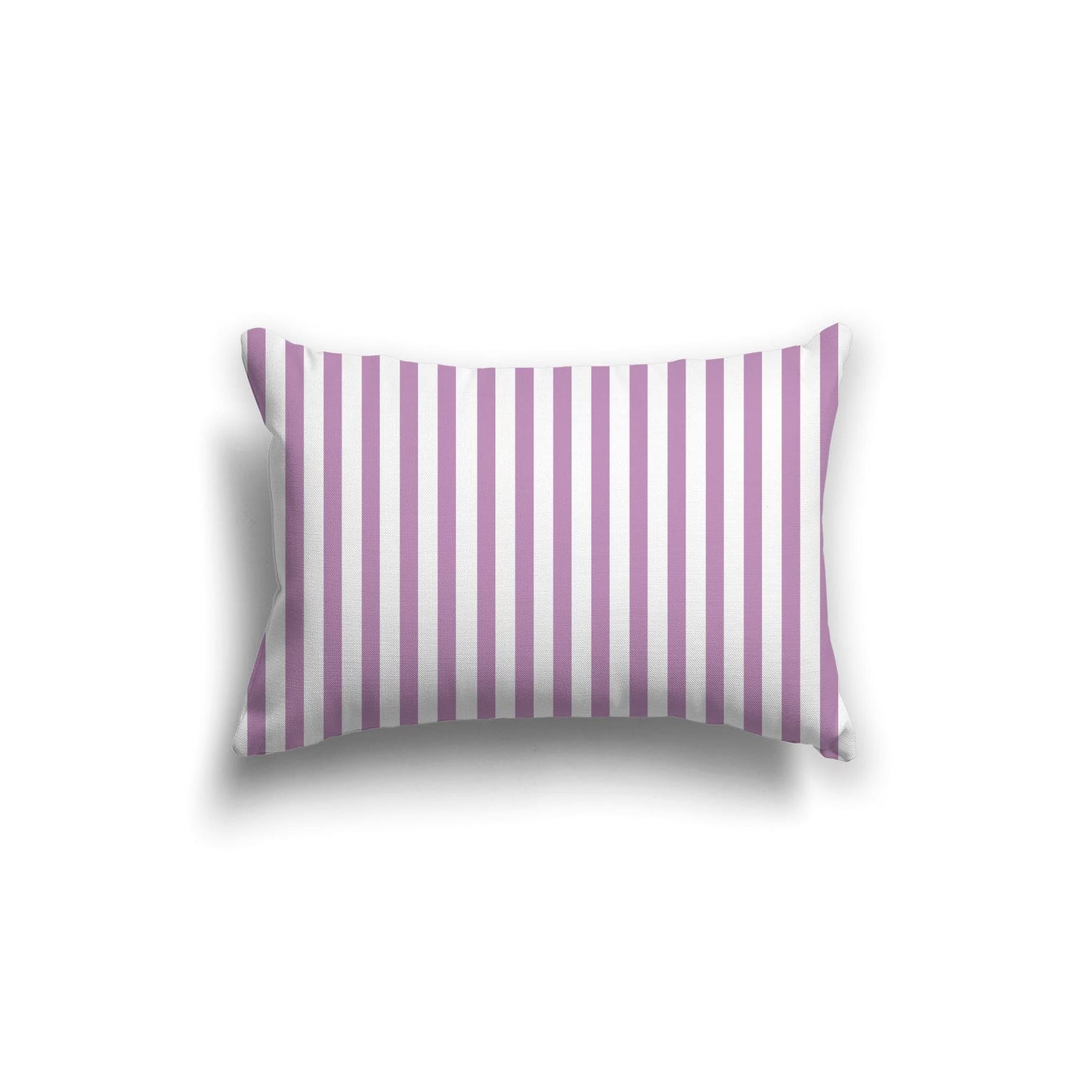 Off-White Cotton Canvas Cushion Covers with Thin Mauve Bars on Front, CACU-CC-1360-241, 51 x 36 cm, 20 x 14 inches