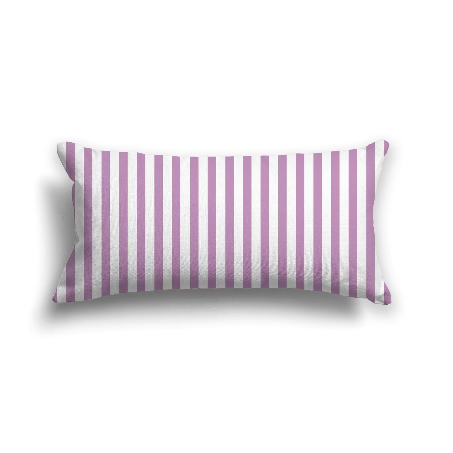 Off-White Cotton Canvas Cushion Covers with Thin Mauve Bars on Front, CACU-CC-1360-241, 61 x 30 cm, 24 x 12 inches