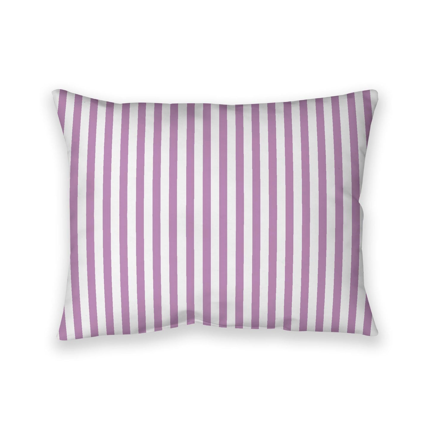 Off-White Cotton Canvas Cushion Covers with Thin Mauve Bars on Front, CACU-CC-1360-241, 66 x 51 cm, 26 x 20 inches