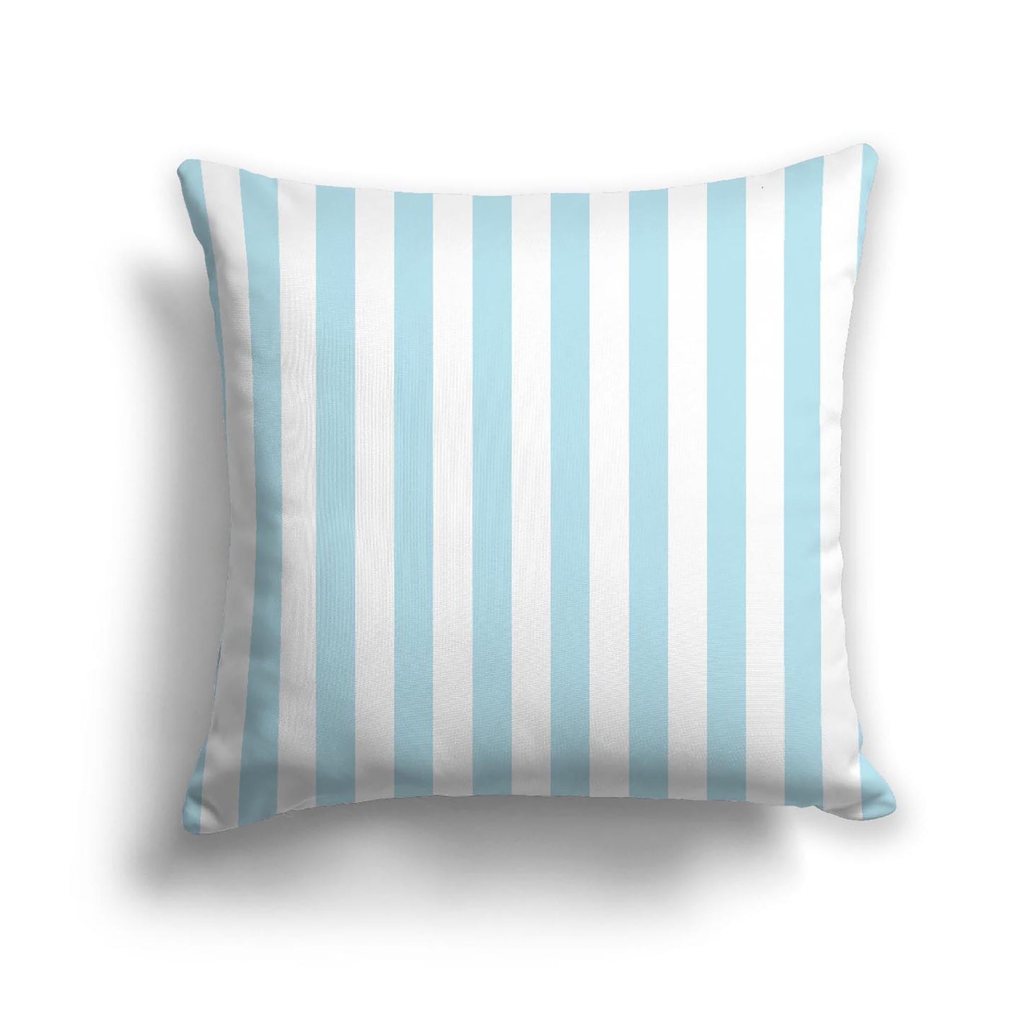Off-White Cotton Canvas Cushion Covers with Blue Bars on Front, CACU-CC-1370-051
