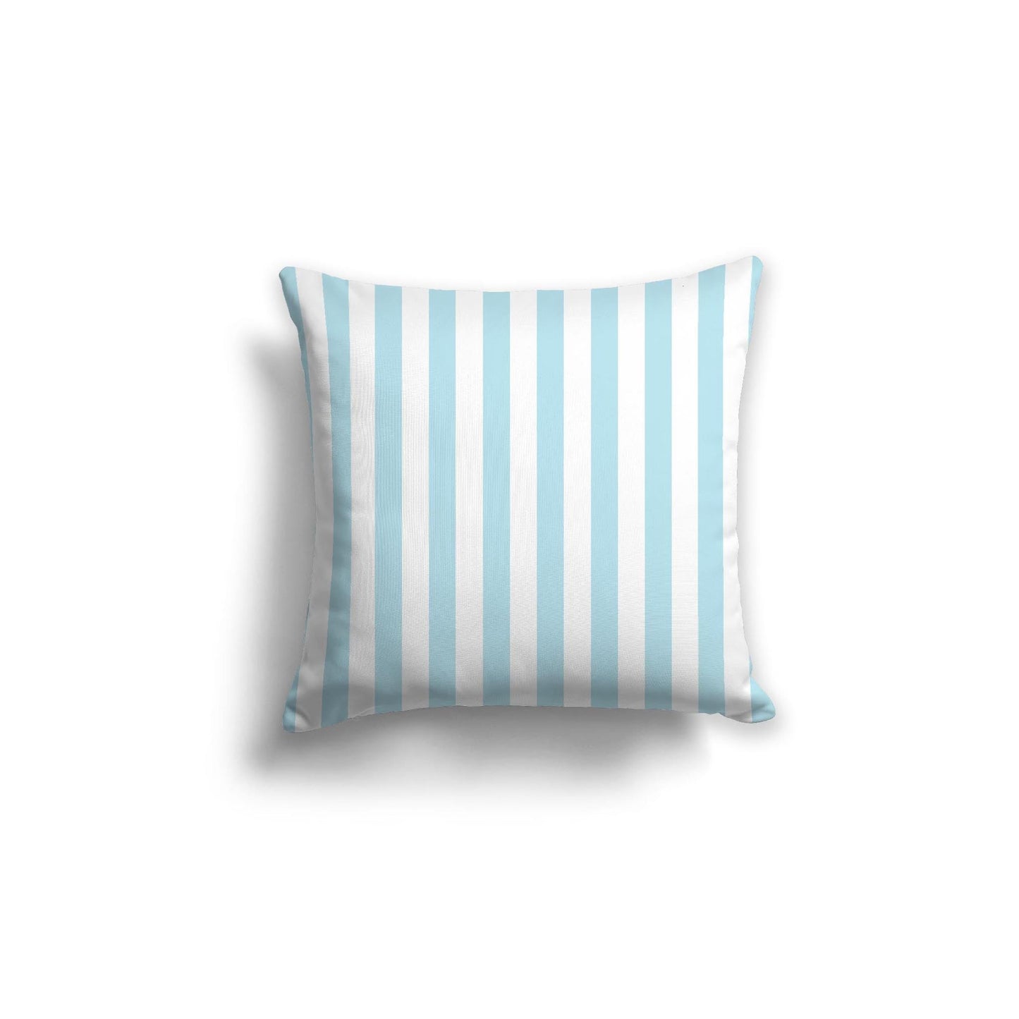 Off-White Cotton Canvas Cushion Covers with Blue Bars on Front, CACU-CC-1370-051, 46 x 46 cm, 18 x 18 inches