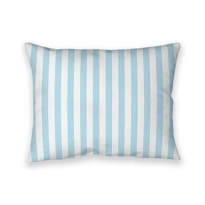 Off-White Cotton Canvas Cushion Covers with Blue Bars on Front, CACU-CC-1370-051, 66 x 51 cm, 26 x 20 inches