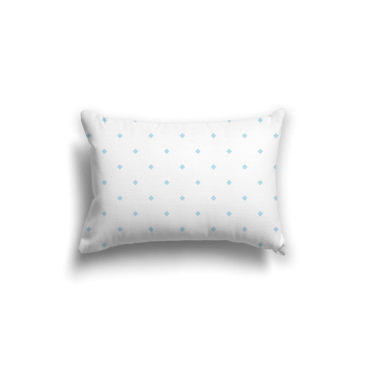 Off-White Cotton Canvas Cushion Covers with Blue Diamonds on Front, CACU-CC-1370-101, 51 x 36 cm, 20 x 14 inches